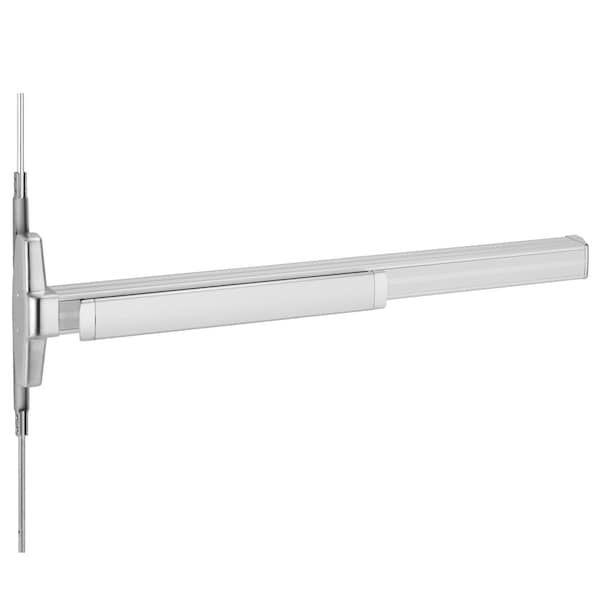Grade 1 Concealed Vertical Rod Exit Device, Narrow Stile Pushpad, 36-in, Exit Only, Less Trim, Hex K